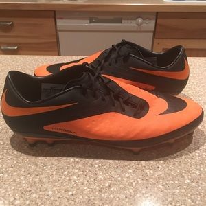 Nike Hypervenom Soccer Cleat Sz 10.5 Black/Orange